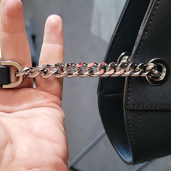 MICHAEL KORS Jet Set Large Saffiano Leather Shoulder Bag Navy Blue NWOT - Picture 4 of 16